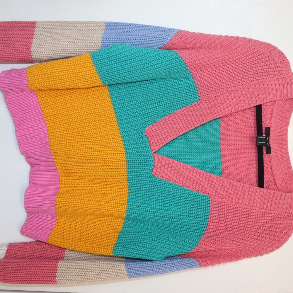 Colorful Striped Women's Sweater